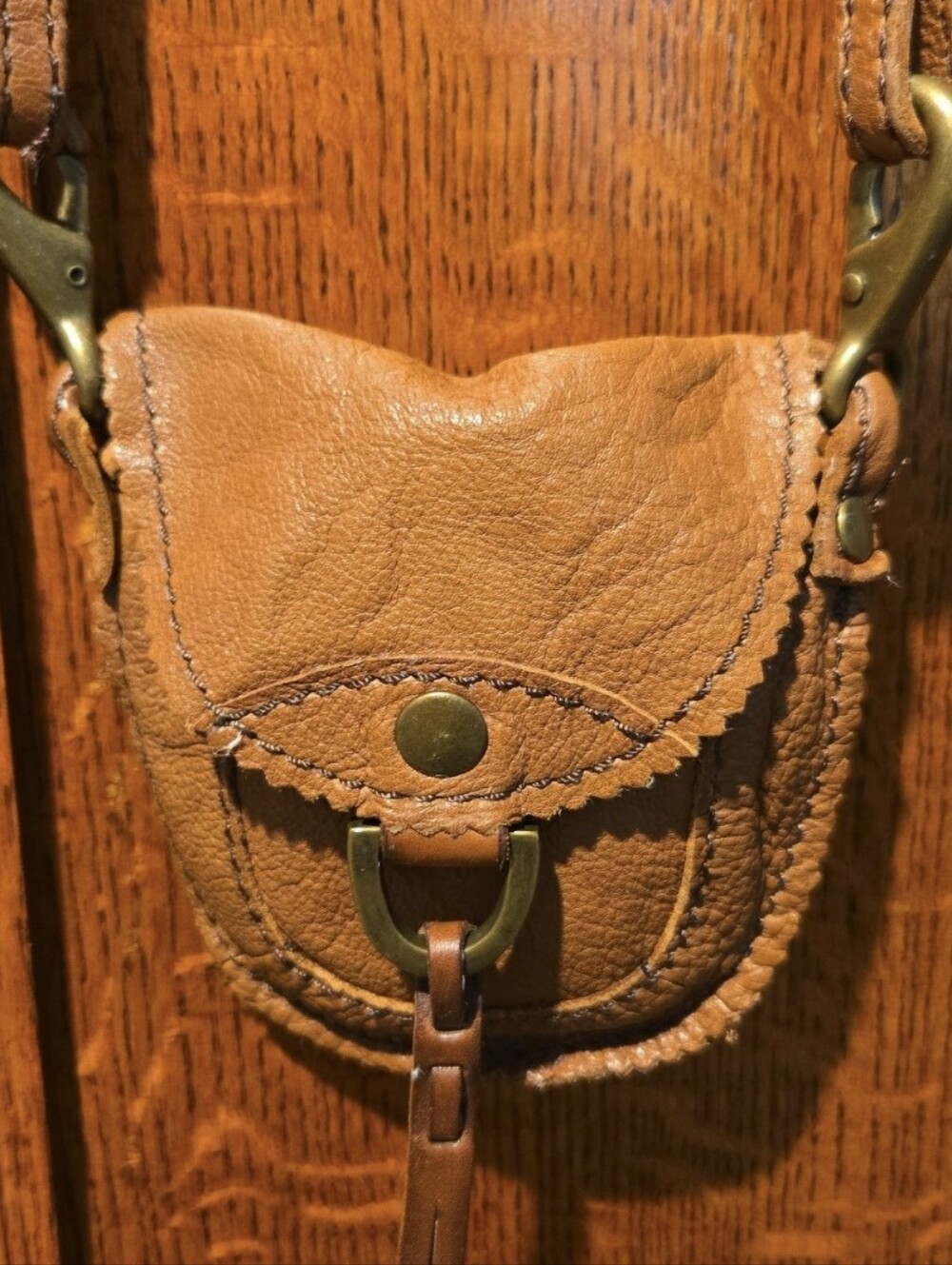 Lucky Brabd Leather Muni Crissbody/Pouch